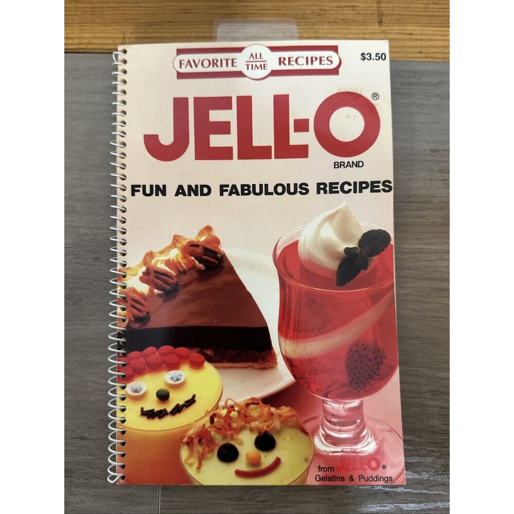 Vintage 1988 Jell-O Fun And Fabulous Recipes Spiralbound Cookbook